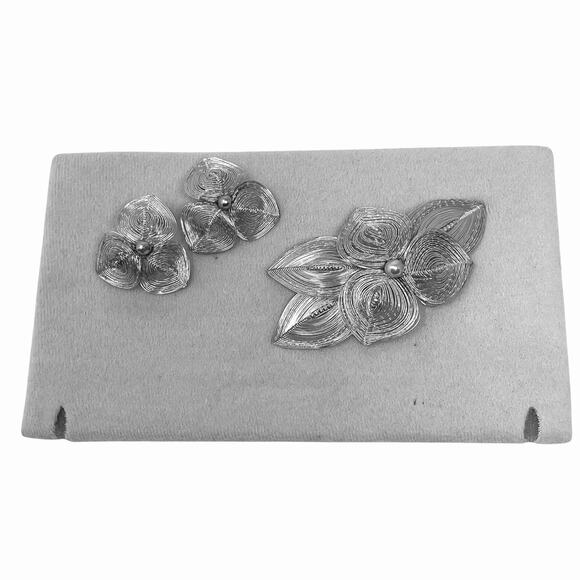 Princess Jewelry Brooch and Earrings Set Vintage 1950’s Original Packaging NEW - Picture 1 of 15